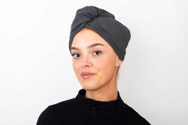 Flexi Detangler Hair Brush & Lite-wrap Hair Towel  Gift Set (Towel Colour Grey)