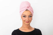 Lite-wrap Hair Towel Twin Pack Pink Colour
