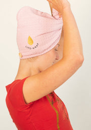 The Lite-wrap Hair Towel twin pack PINK